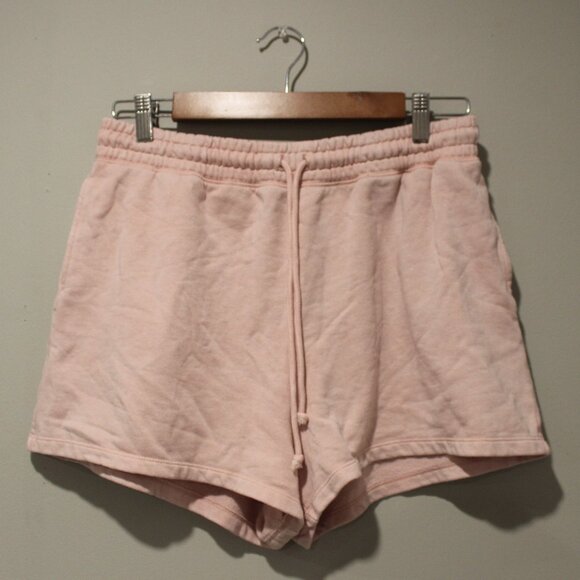 Aeropostale Distressed/Faded Pink Sweatshorts with Elastic Drawstring Tie Waist - Picture 2 of 5
